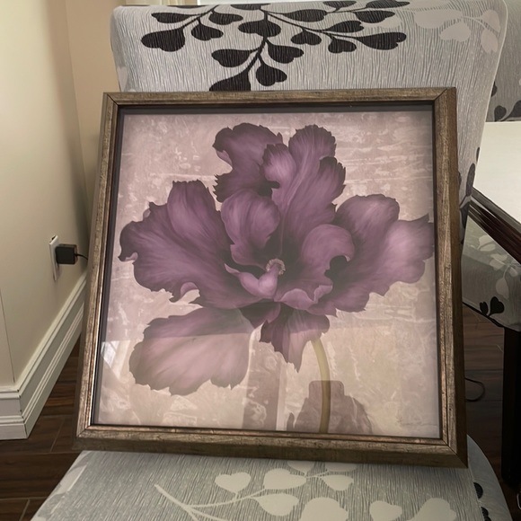 Adriane Martine Black Plum print 17 inch square. Framed no imperfections - Picture 1 of 4